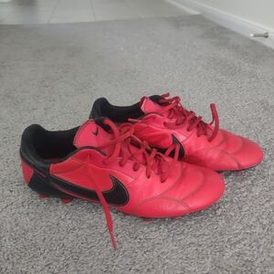Nike Red and Black Soccer Cleats